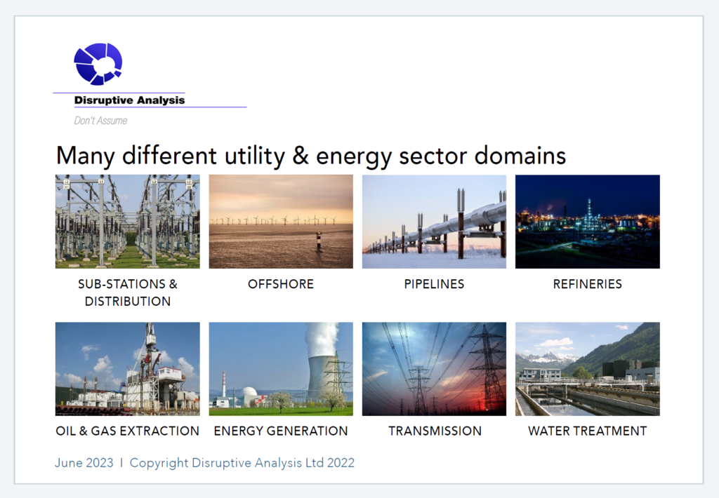 Many different utility & energy sector domains