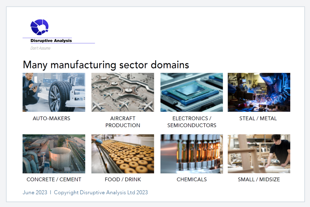 Many manufacturing sector domains