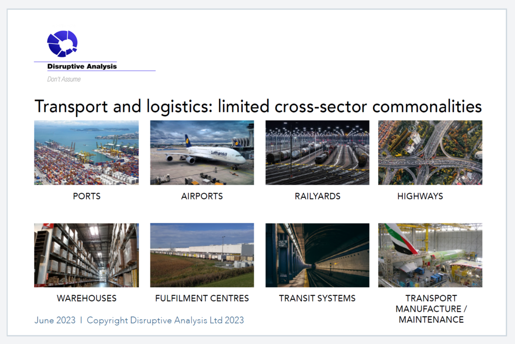 Transport and logistics: limited cross-sector commonalities